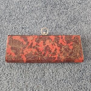 Vintage 1960s Eyeglasses Case Clamshell Glasses Red Kiss Lock